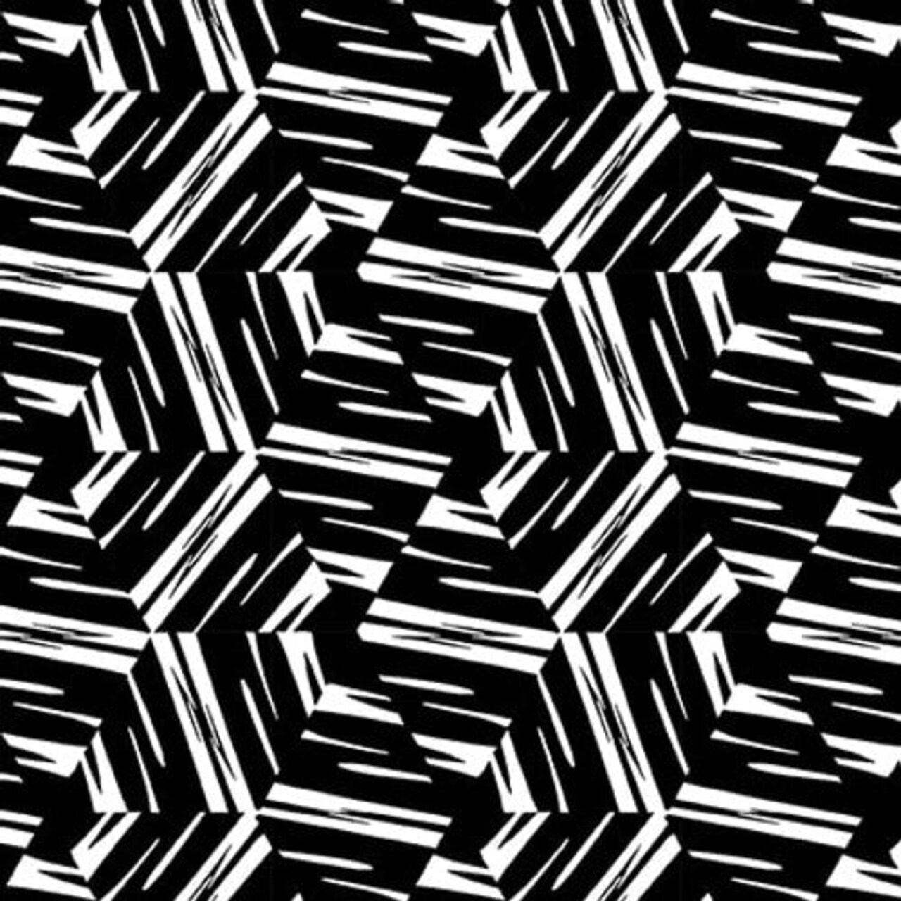 Fabric Blank Quilting Black Triangle Collage Paradox II by the Quarter Yard 3573-99